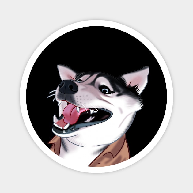 Siberian Husky Laugh Magnet by Toss4Pon